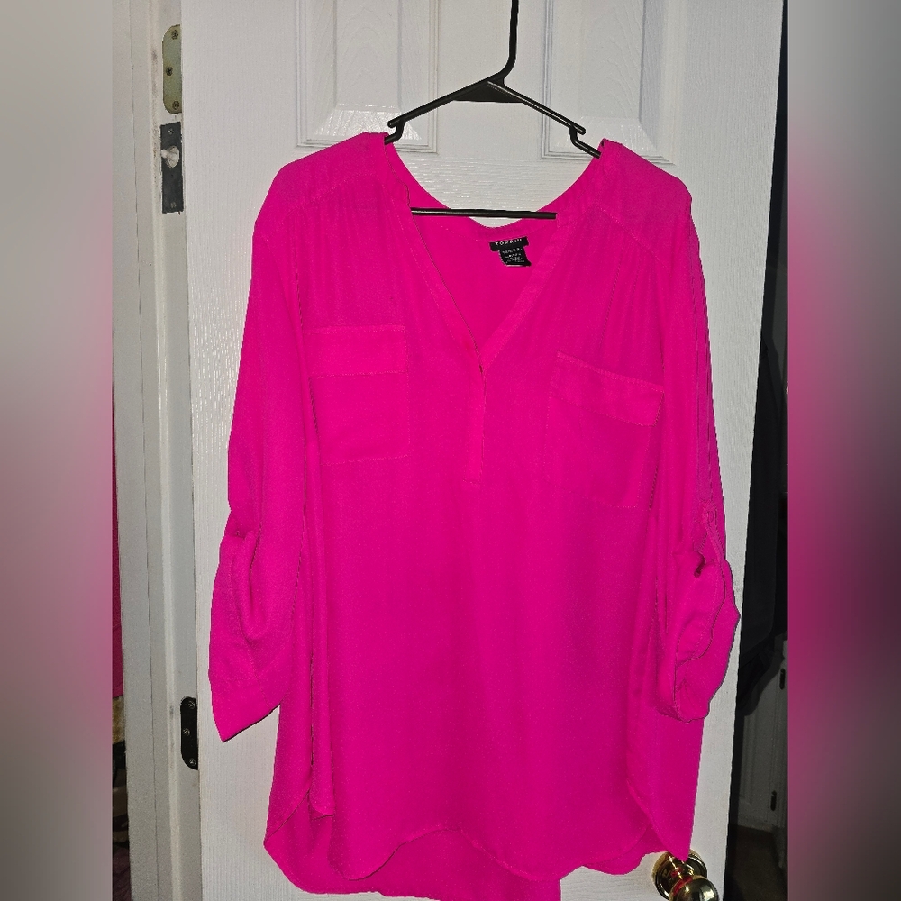 Torrid Hot Pink Blouse
